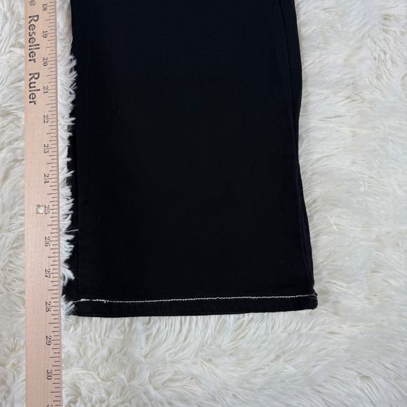 Forever 21 Twill Mid Rise Carpenter Cargo Wide Leg Pant Denim Women's XS Black - Picture 8 of 16